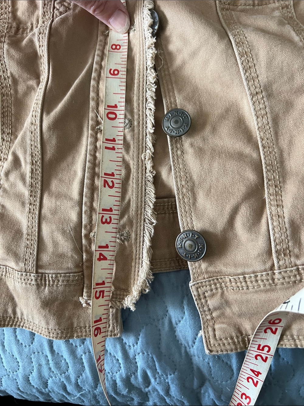 Cotton Jean Jacket in Khaki - Unbranded - Picture 5 of 7